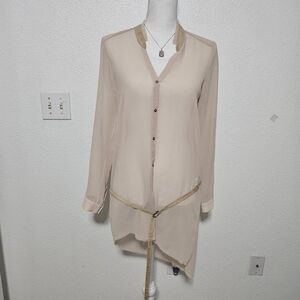Helmet Lang sheer goat leather belt size 4